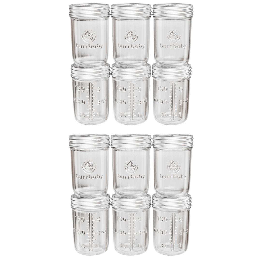 6oz Glass Breast Milk Storage Containers