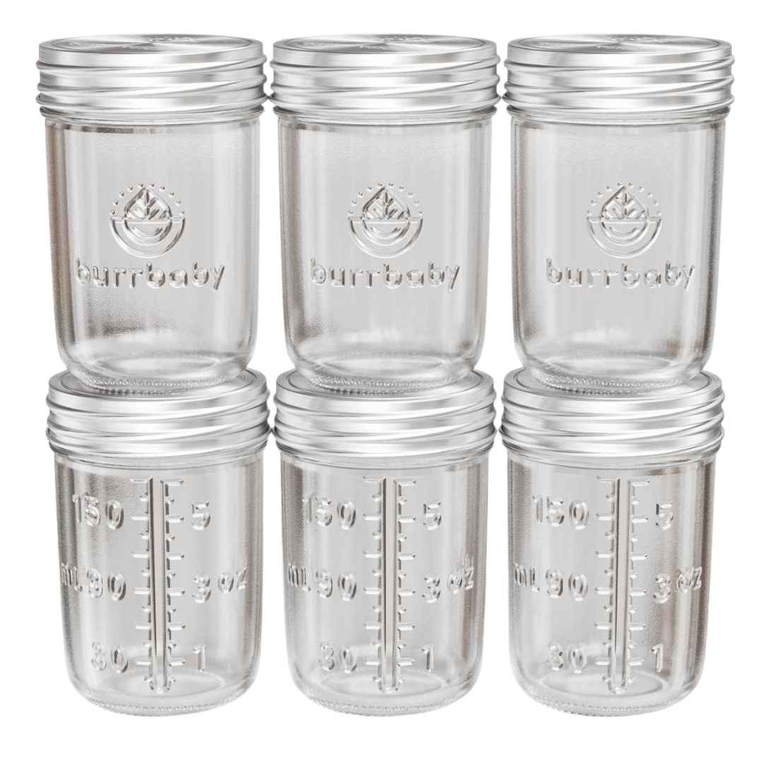 6oz Glass Breast Milk Storage Containers