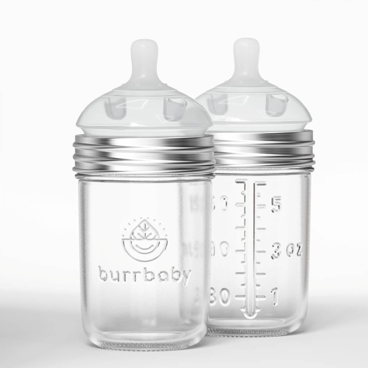 6oz Natural Glass Baby Bottles – Burrbaby