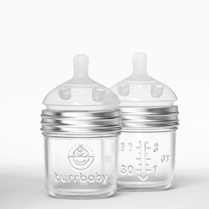 3.5oz Natural Glass Baby Bottles