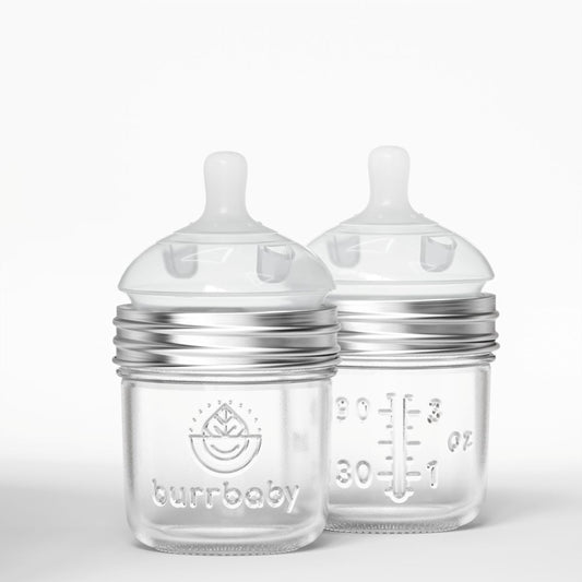 3.5oz Natural Glass Baby Bottles