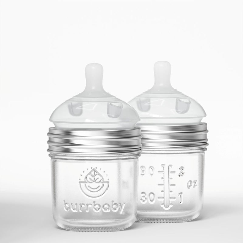 3.5oz Natural Glass Baby Bottles