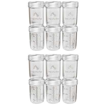 6oz Glass Breast Milk Storage Containers