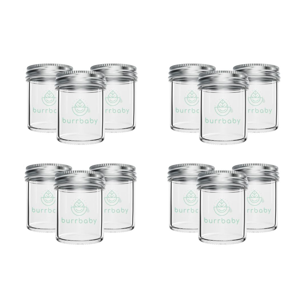 Breastmilk Storage Jar Set 8 oz Printed Jars (Set of 12)